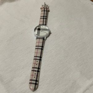 D&S watch. Pink with black stripes